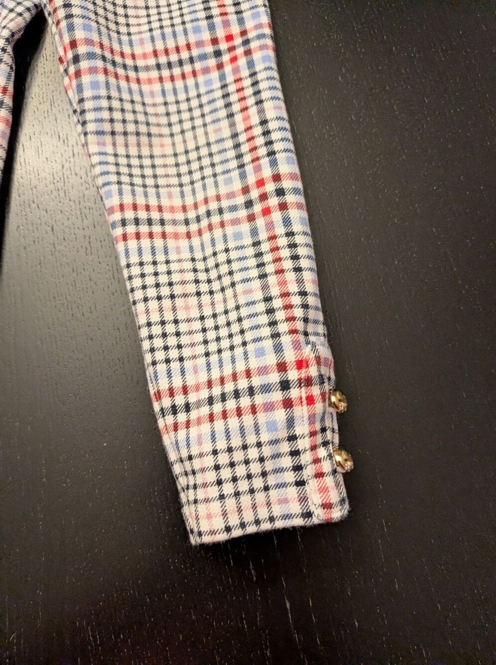 Janie and Jack Plaid Stretch Leggings - Red, Blue & Black - Picture 2 of 6